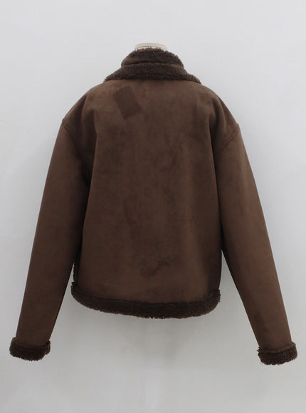 Shearling Button Jacket BN07