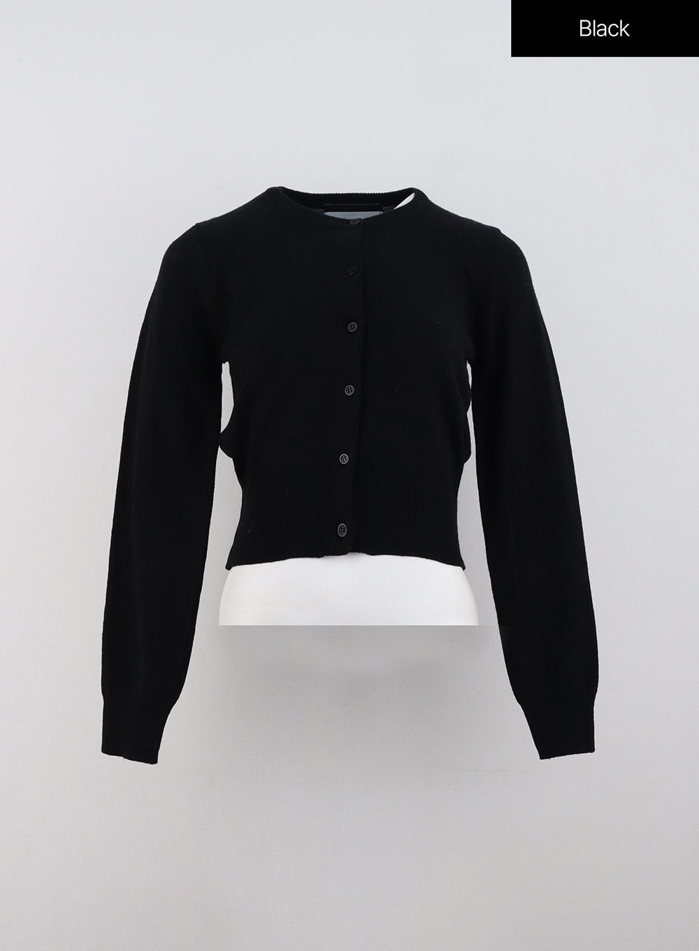 cashmere-cropped-cardigan-od307 / Black