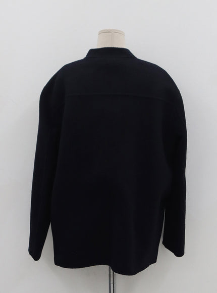 Button Round Neck Coat BN10