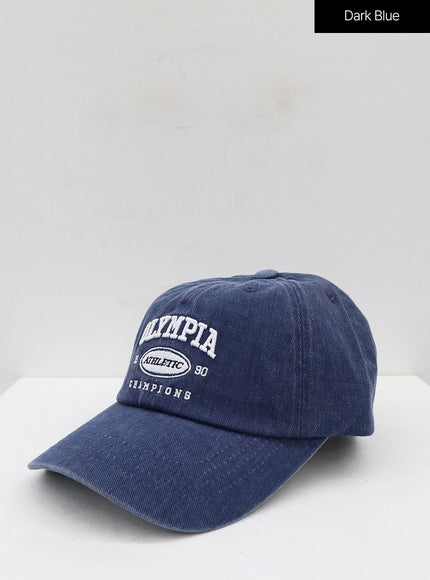 Olympia Lettering Print Baseball Cap ON09