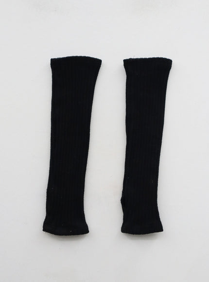 Short Sleeve Knit Turtleneck And Warmer Set OD13