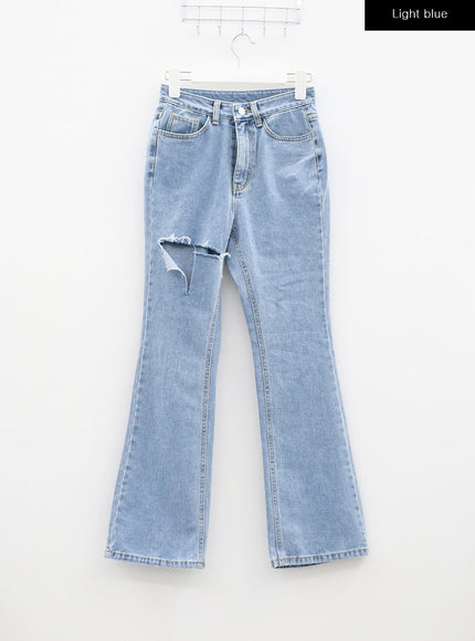 破洞微喇牛仔褲 BF306