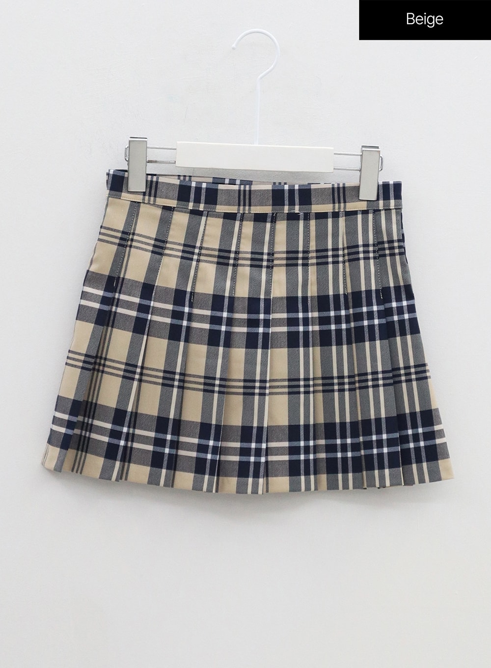Check Pattern Pleated Mini Skirt BM304