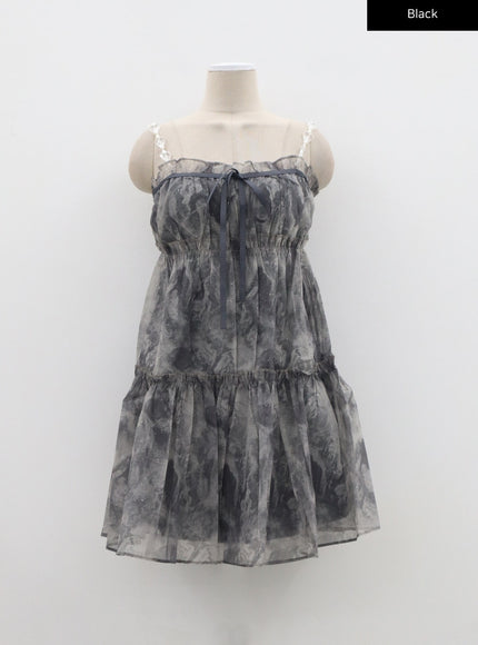 分層雪紡迷你連衣裙 BM330