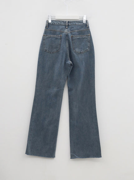 Straight Leg Blue Jeans BA303