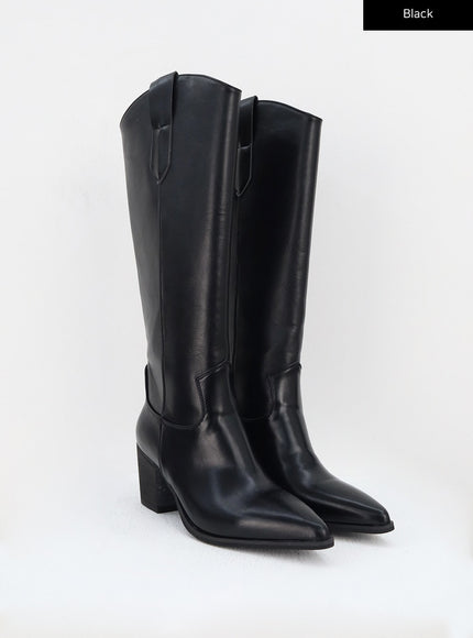 Pointed Toe Knee High Boots BA313