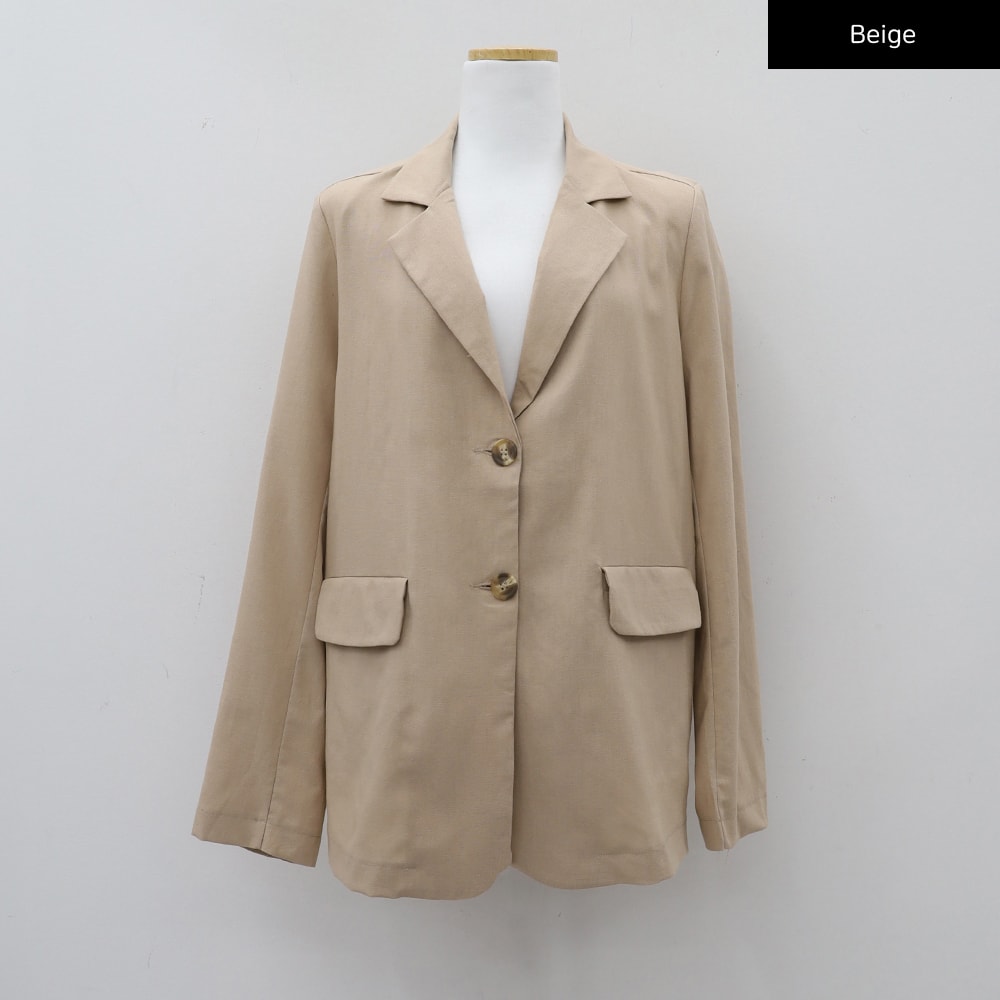 Loose-Fit Linen Blazer Jacket CM3
