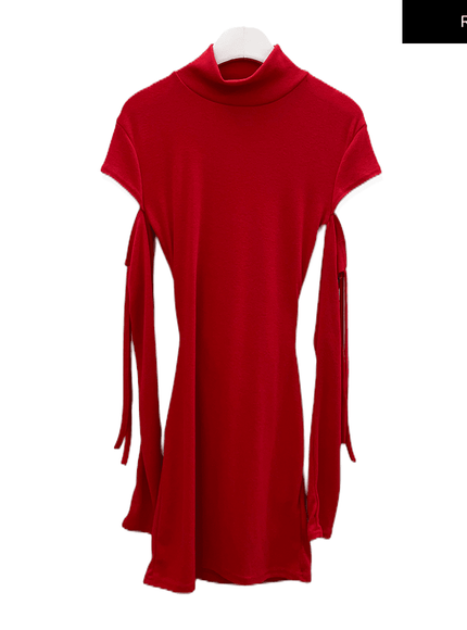 修身鏤空迷你連衣裙 C2001