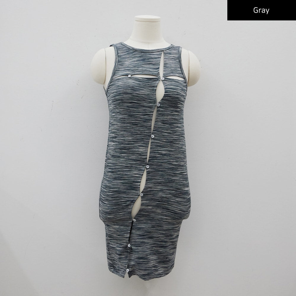Slit Layered Mini Dress CJ03
