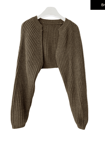 Knit Bolero Shrug C2001 Korean Women's Fashion LEWKIN