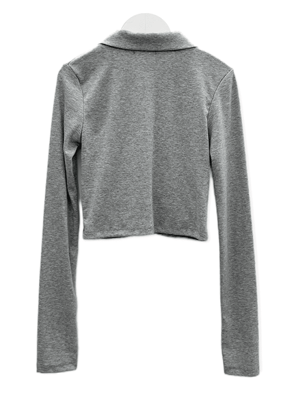 正面抽褶短款襯衫 C1002 