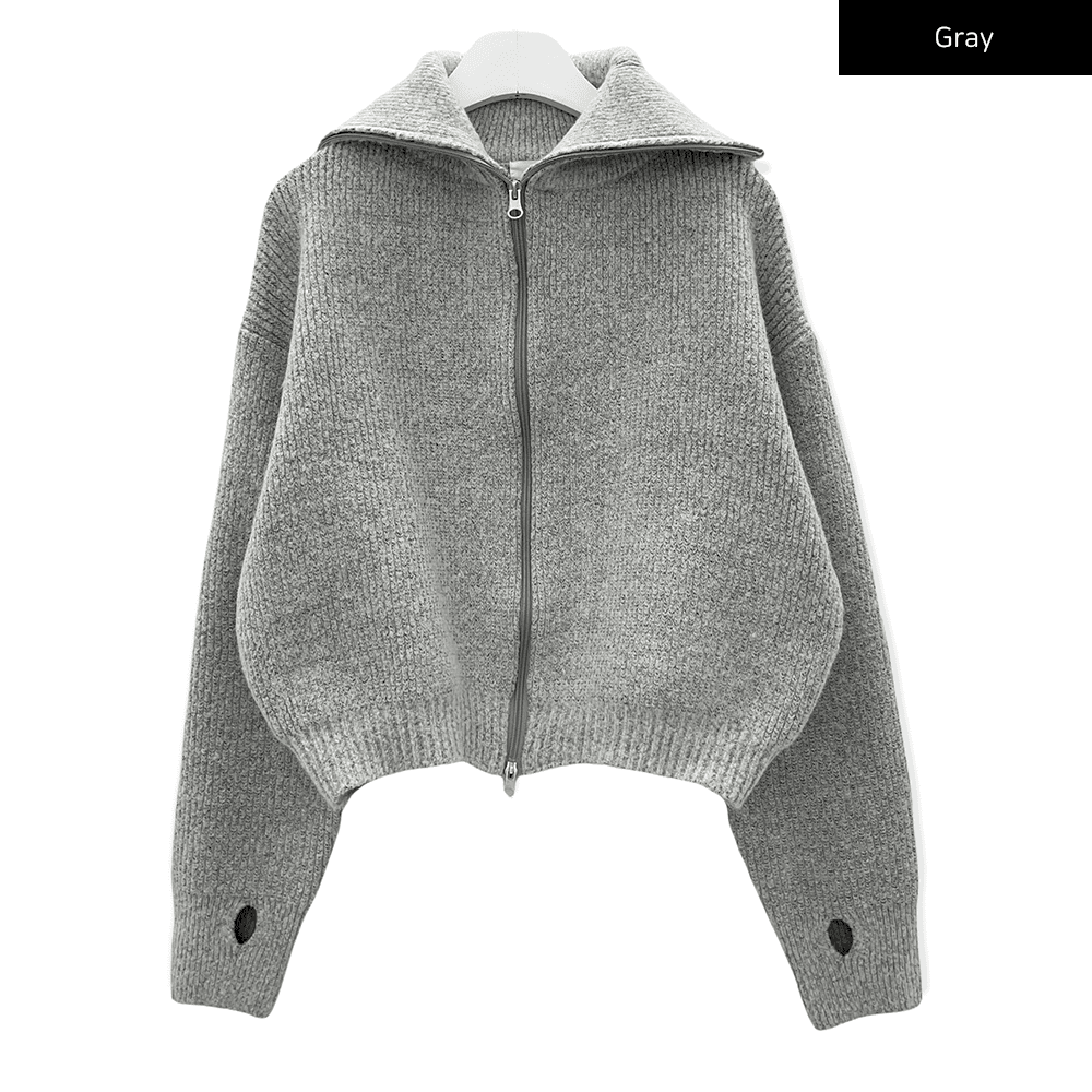 Two Way Zip Up Knit C7102