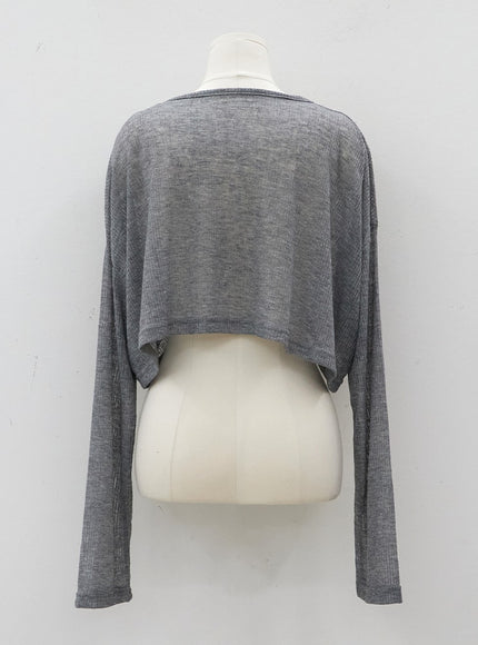 Summer Sheer Cropped Cardigan CJ07