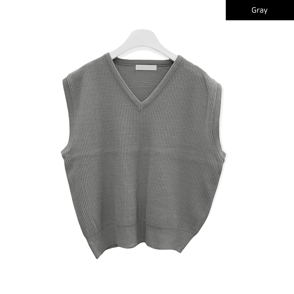 V Neck Knit Vest C2701