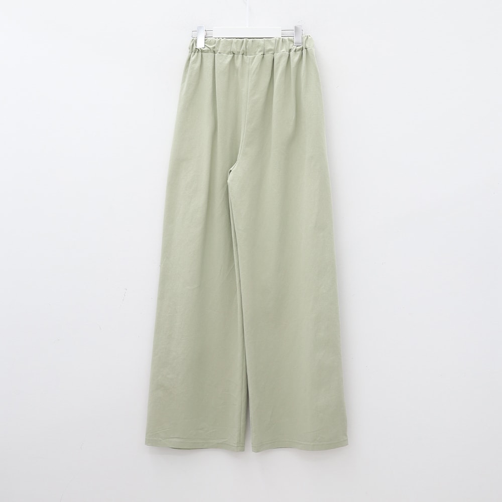 Mid-rise Wide Banded Cotton Pants CA08
